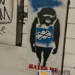 Banksy Hates Me New Orleans Marigny buffed