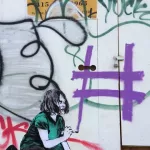 i <3 street art SF girl tagging hash