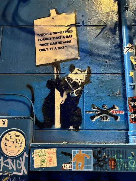 Banksy Hates Me New Orleans Frenchmen St. Rat Race