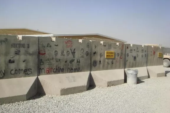AF Kandahar stencil wall