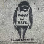 Banksy Hates Me SF Alamo Square Haight not Hate