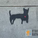 SF Lower Haight dog with red heart