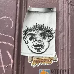 SF Upper Haight hairy face sticker