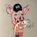 TopZ TurV WA Seattle Anti Trump ICE Pig Eating Babies