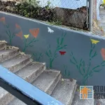 SF Mission Dist flowers butterflies