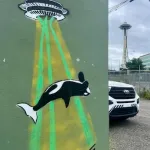 TopZ TurV Seattle Space Needle beaming up whale