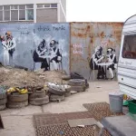 Banksy 2003 Think Tank wall