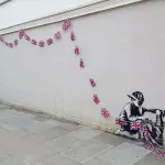 Banksy London sweat shop flags