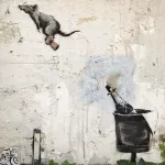 Banksy Paris 2018 rat on cork ride
