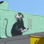 Banksy SF SoMa lrg tagger rat