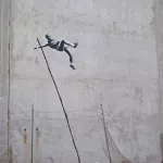 Banksy olympics pole vault