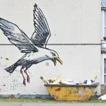Banksy seagull in Lowestoft