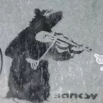 Banksy Brighton UK fiddle rat