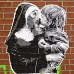 Le Loup kissing masked nun