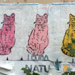 Lembo 3 cats wheatpaste