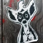 noob masked animal wheatpaste