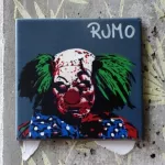 Rumo evil clown on tile