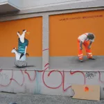 boxi DE Kowalski CLEAN STREETS DIRTY WALLS mural