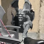 FR Paris Belleville Ender gargoyle paste up