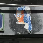 FR Paris Butte aux Cailles Female glasses paste up