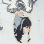 DE Berlin LEMOF female portrait wheatpaste