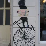 DE Berlin standing on bike