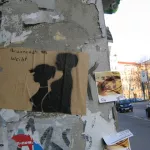 DE Berlin two women wheatpaste