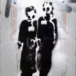 DE Hamburg two children in gasmasks