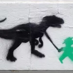 DE Hamburg walking the dinosaur