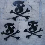 HU Budapest letter F crossbones