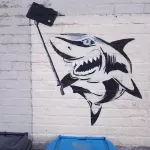 UK E Yorkshire shark selfie
