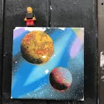 UK London Brick Ln planets on tile