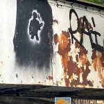 UK London Regents Canal chainsaw