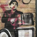 UK London Shoreditch accordian player