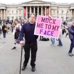 UK London Trump protest Mock Me to my Face