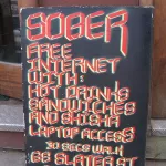 UK London SOBER sign