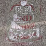 Gay Shame SF Mission End Marriage cake
