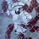 Jeremy Novy bear flexing wheatpaste