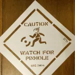 Burning Man 2014 Pinhole Caution cut out