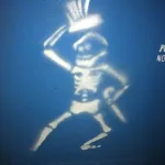 SF Upper Haight Grateful Dead Dancing Skeleton