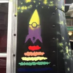 SF Upper Haight rocket on bus