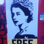 SF Financial District Queen Elizabeth II sticker