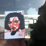 SF Civic Center fem portrait on sticker