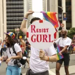 SF Market St. Pride parade Resist Gurl