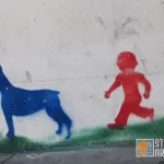 SF Tenderloin childrunning dog