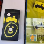 SF Valencia St. Yellow Moto Pizza scooter