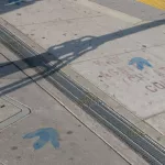 SF Valencia dinosaur foot prints