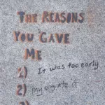 Todd Hanson Valencia the reasons you gave me