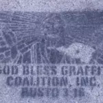 SF Valencia St. God Bless Graffiti 01