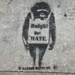 Banksy Hates Me SF Alamo Square Haight not Hate